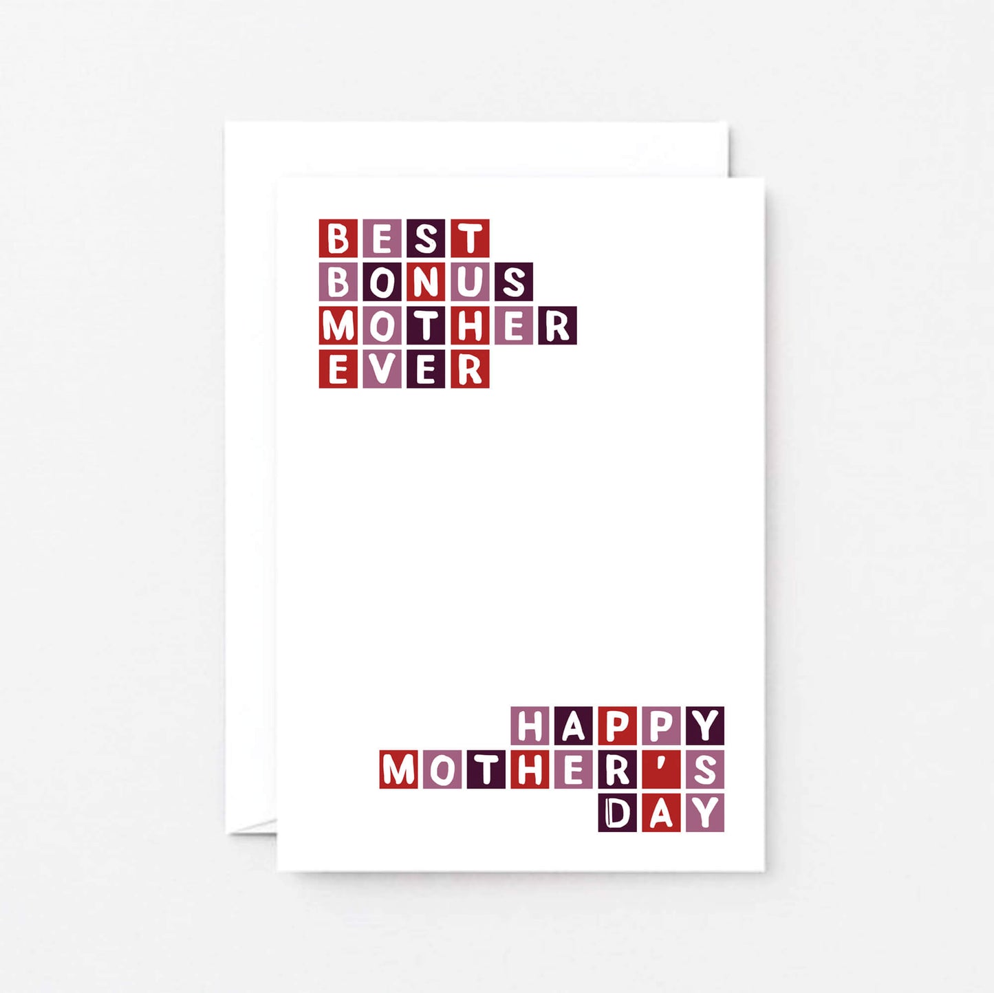 Mother's Day Card by SixElevenCreations. Reads Best Bonust Mother Ever. Happy Mother's Day. Product Code SEM00012A6