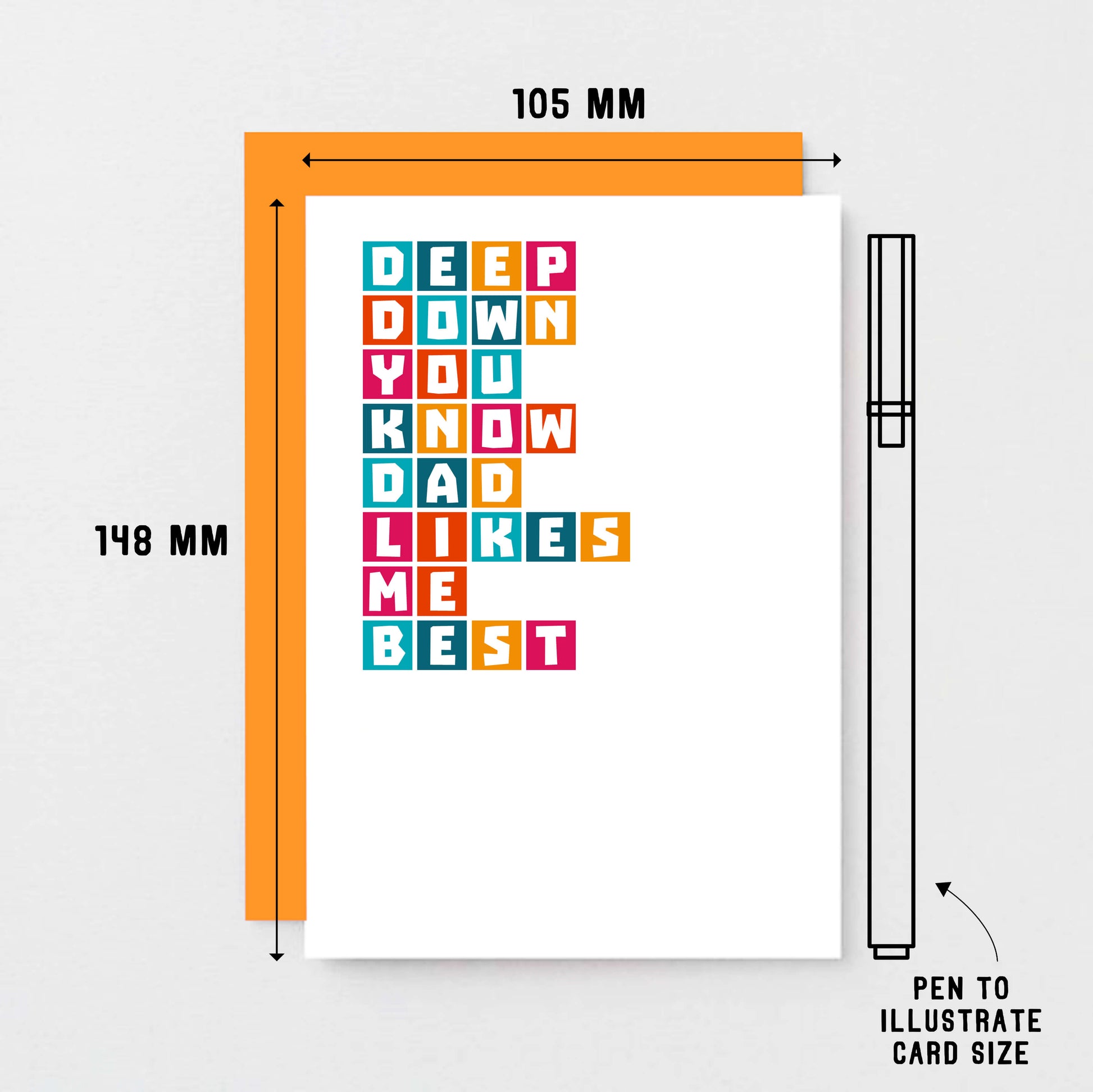 Brother Card by SixElevenCreations. Reads Deep down you know dad likes me best. Product Code SE0335A6