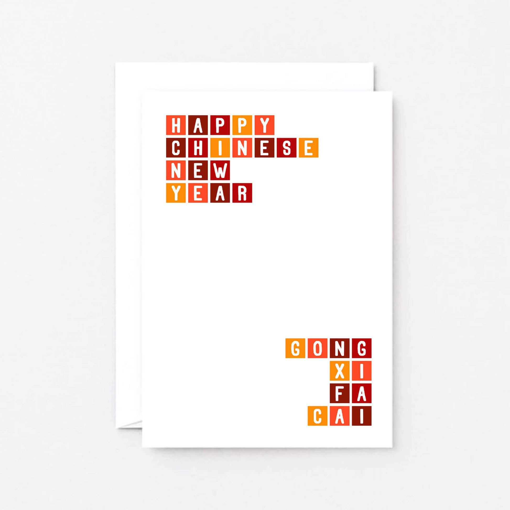Chinese New Year Card by SixElevenCreations. Reads Happy Chinese New Year Gong Xi Fa Cai. Product Code SEH0001A6