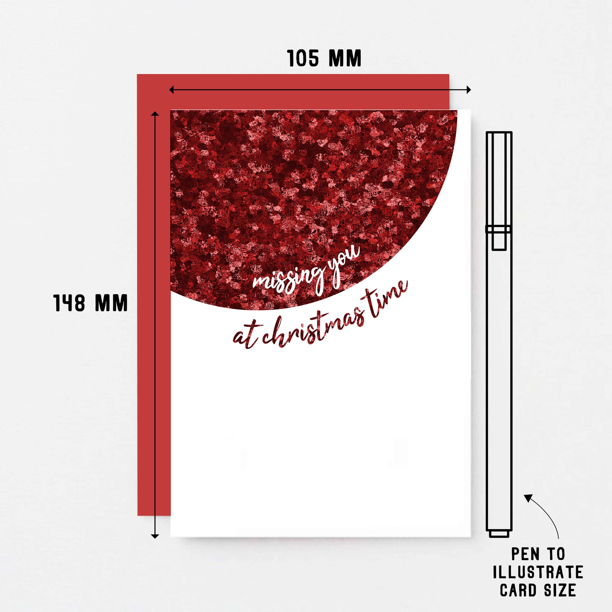 Missing You at Christmas Time Card by SixElevenCreations. Product Code SEC0061A6