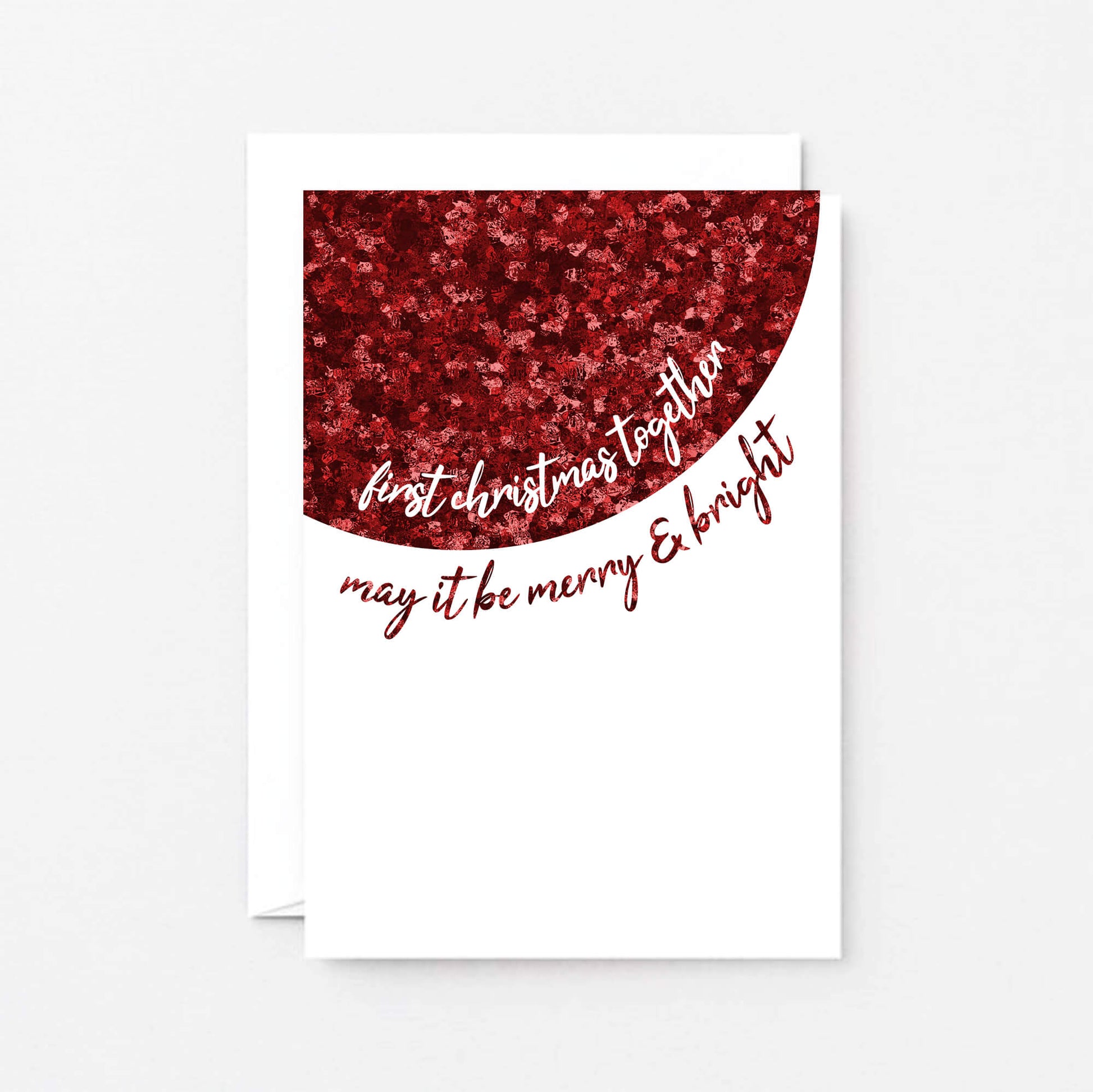 Christmas Card by SixElevenCreations. Reads First Christmas Together. May it be merry & bright. Product Code SEC0063A6