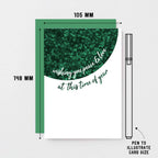 Christmas Card by SixElevenCreations. Reads Wishing you peace & love at this time of year. Product Code SEC0066A6