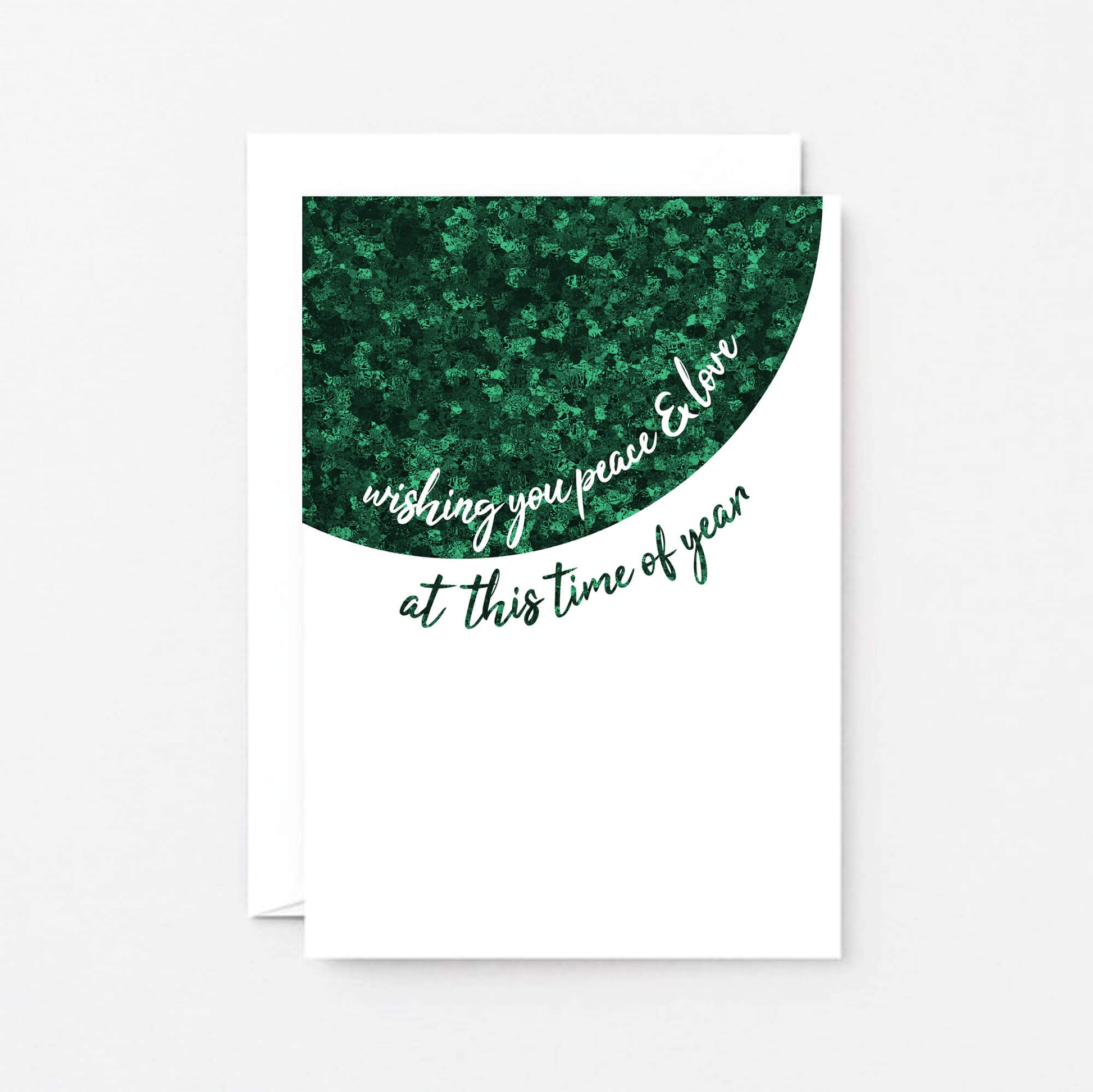 Christmas Card by SixElevenCreations. Reads Wishing you peace & love at this time of year. Product Code SEC0066A6