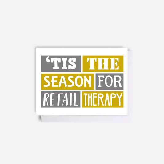 Christmas Giftcard Holder by SixElevenCreations. Reads Tis the season for retail therapy. Product Code SES0015A7