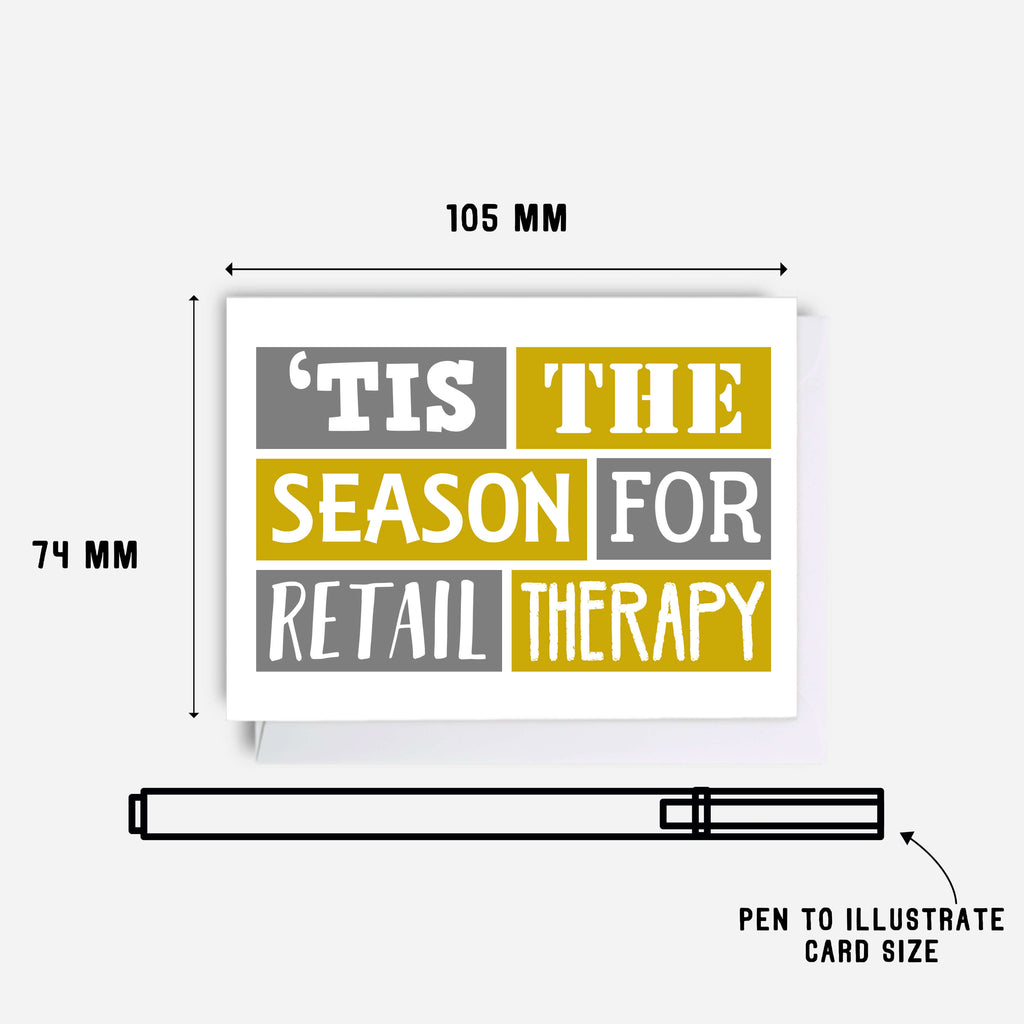 Christmas Giftcard Holder by SixElevenCreations. Reads Tis the season for retail therapy. Product Code SES0015A7