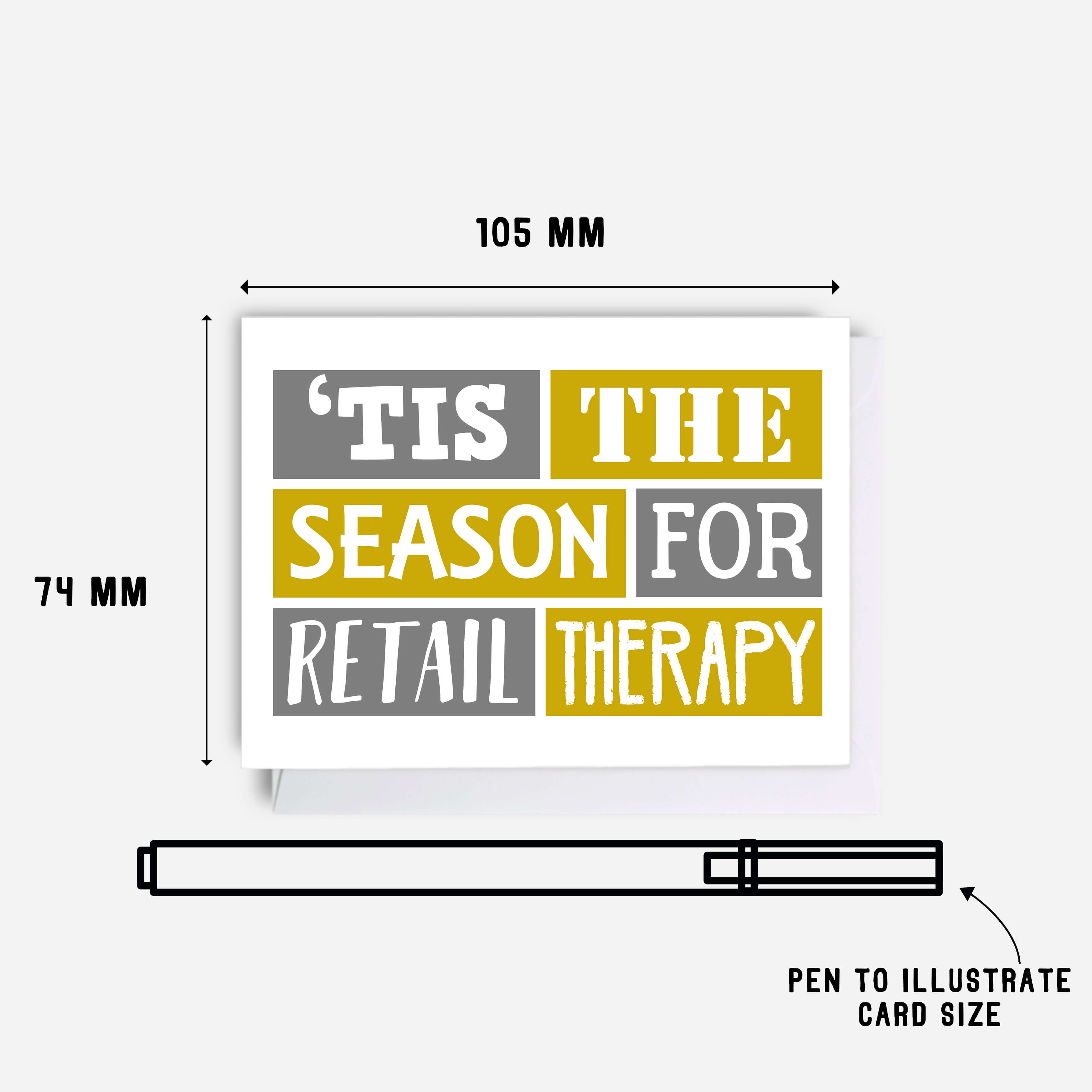 Christmas Giftcard Holder by SixElevenCreations. Reads Tis the season for retail therapy. Product Code SES0015A7