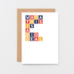 Congratulations Card by SixElevenCreations. Reads Whoa this is a big deal. Product Code SE0338A6