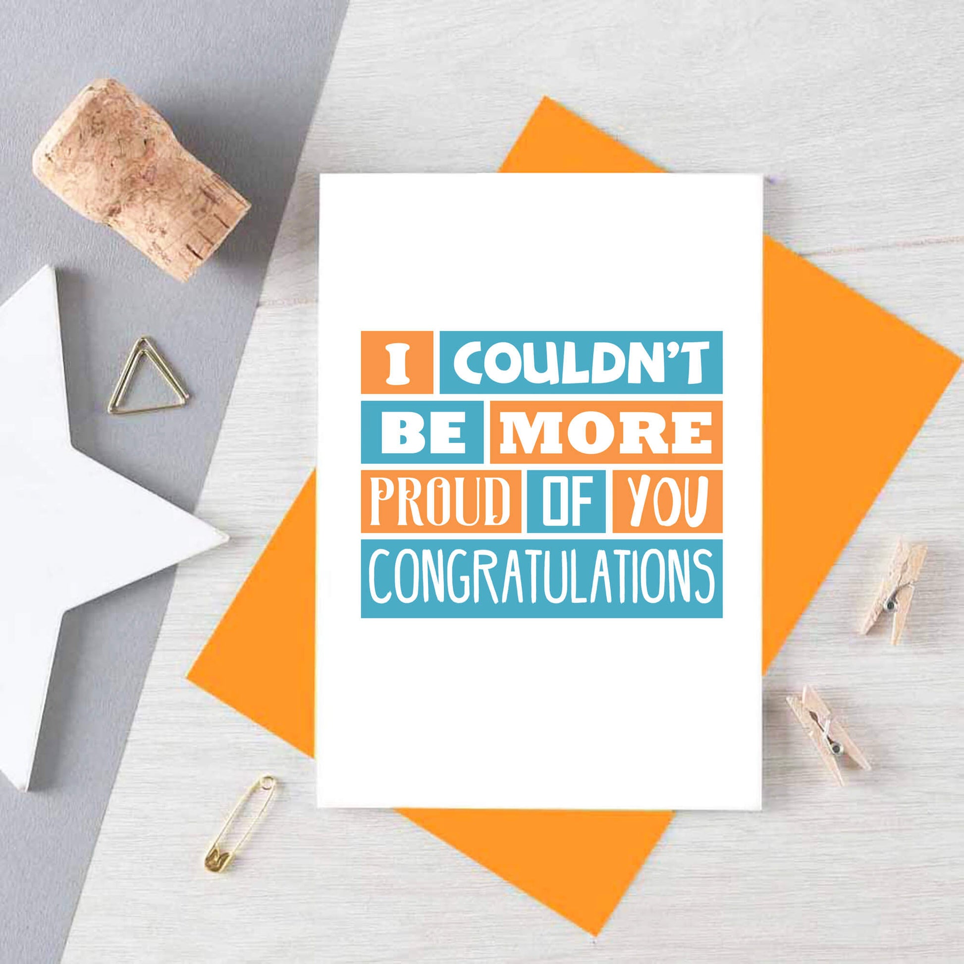 Congratulations Card by SixElevenCreations. Reads I couldn't be more proud of you. Congratulations. Reads SE0173A6