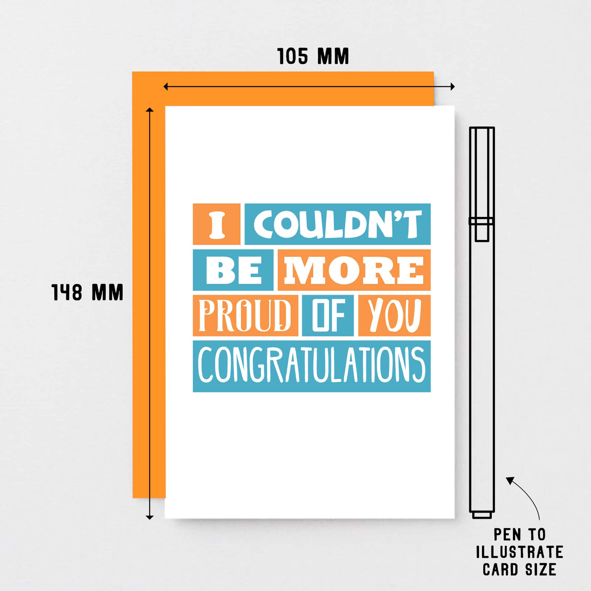 Congratulations Card by SixElevenCreations. Reads I couldn't be more proud of you. Congratulations. Reads SE0173A6