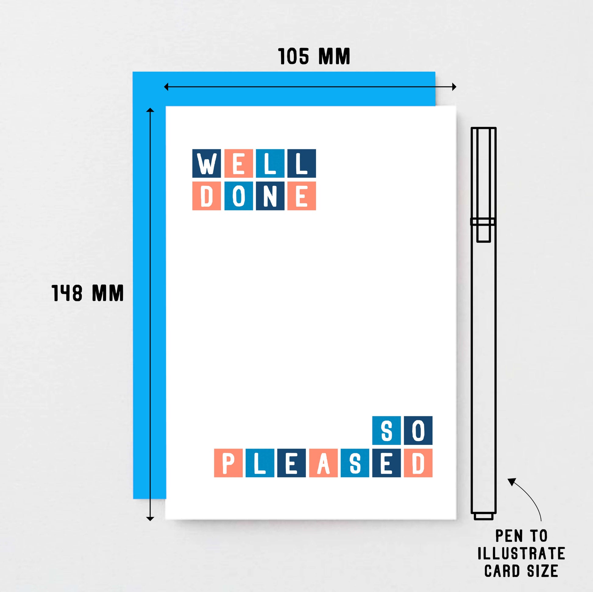 Congratulations Card by SixElevenCreations. Reads Well done So pleased. Product Code SE0241A6