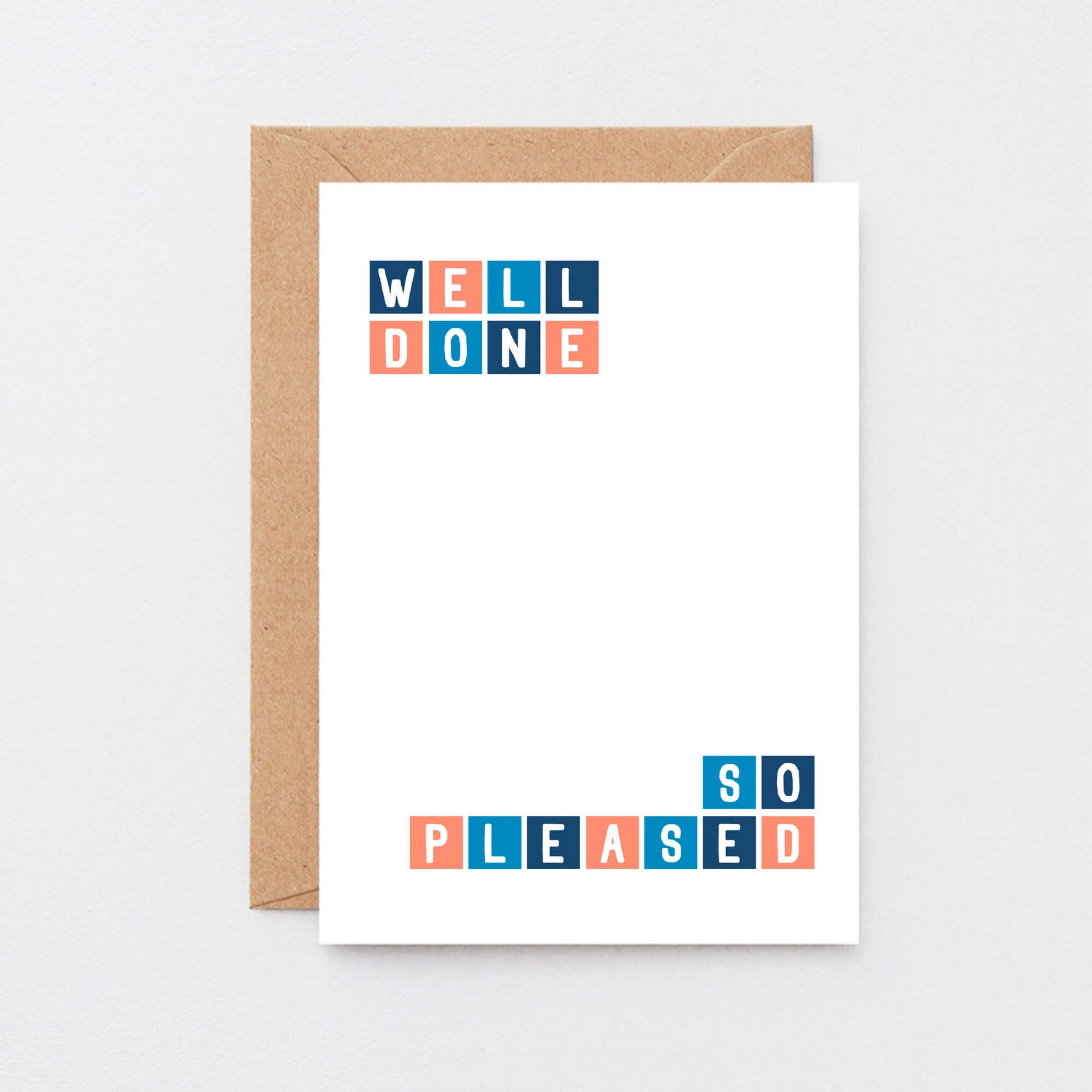 Congratulations Card by SixElevenCreations. Reads Well done So pleased. Product Code SE0241A6