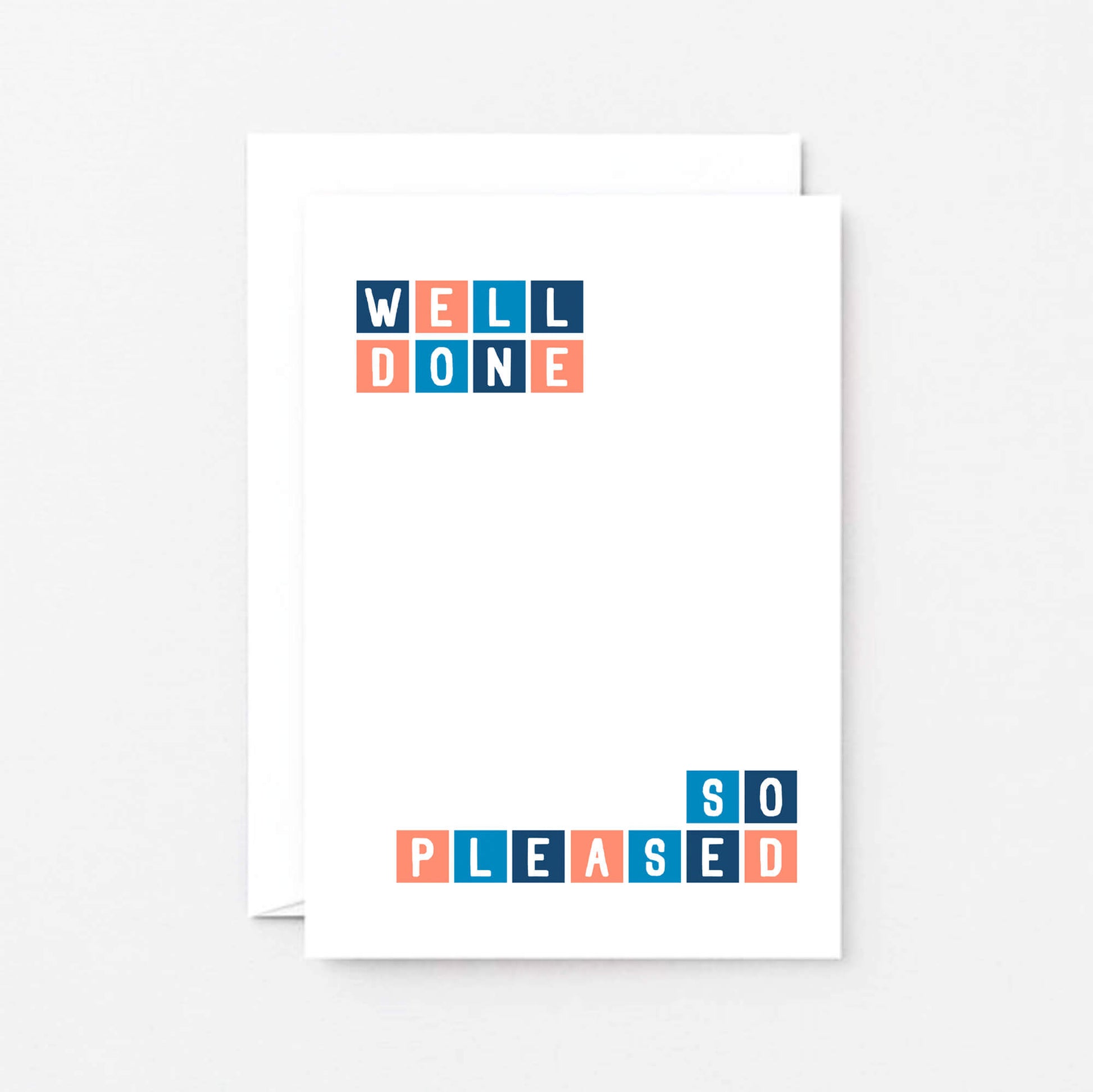 Congratulations Card by SixElevenCreations. Reads Well done So pleased. Product Code SE0241A6