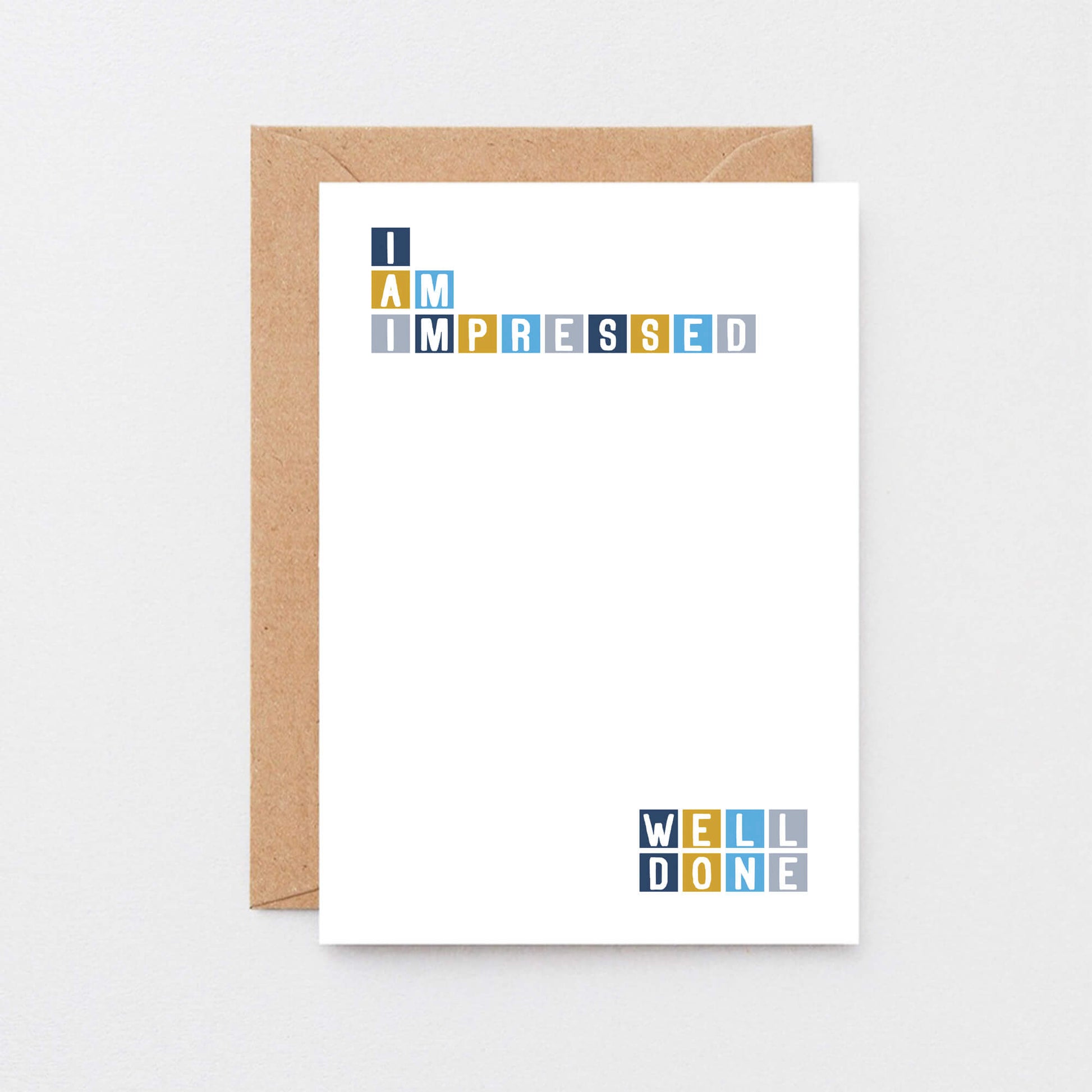 Congratulations Card by SixElevenCreations. Reads I am impressed Well done. Product Code SE0286A6
