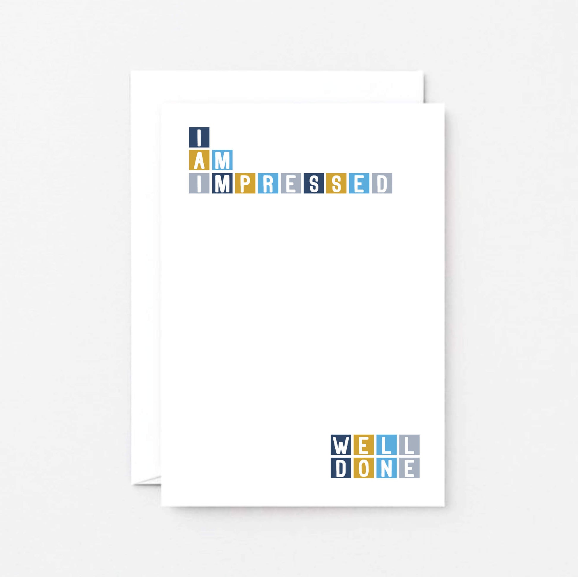 Congratulations Card by SixElevenCreations. Reads I am impressed Well done. Product Code SE0286A6