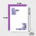 Congratulations Card by SixElevenCreations. Reads So happy for you. Not at all envious. Product Code SE0323A6