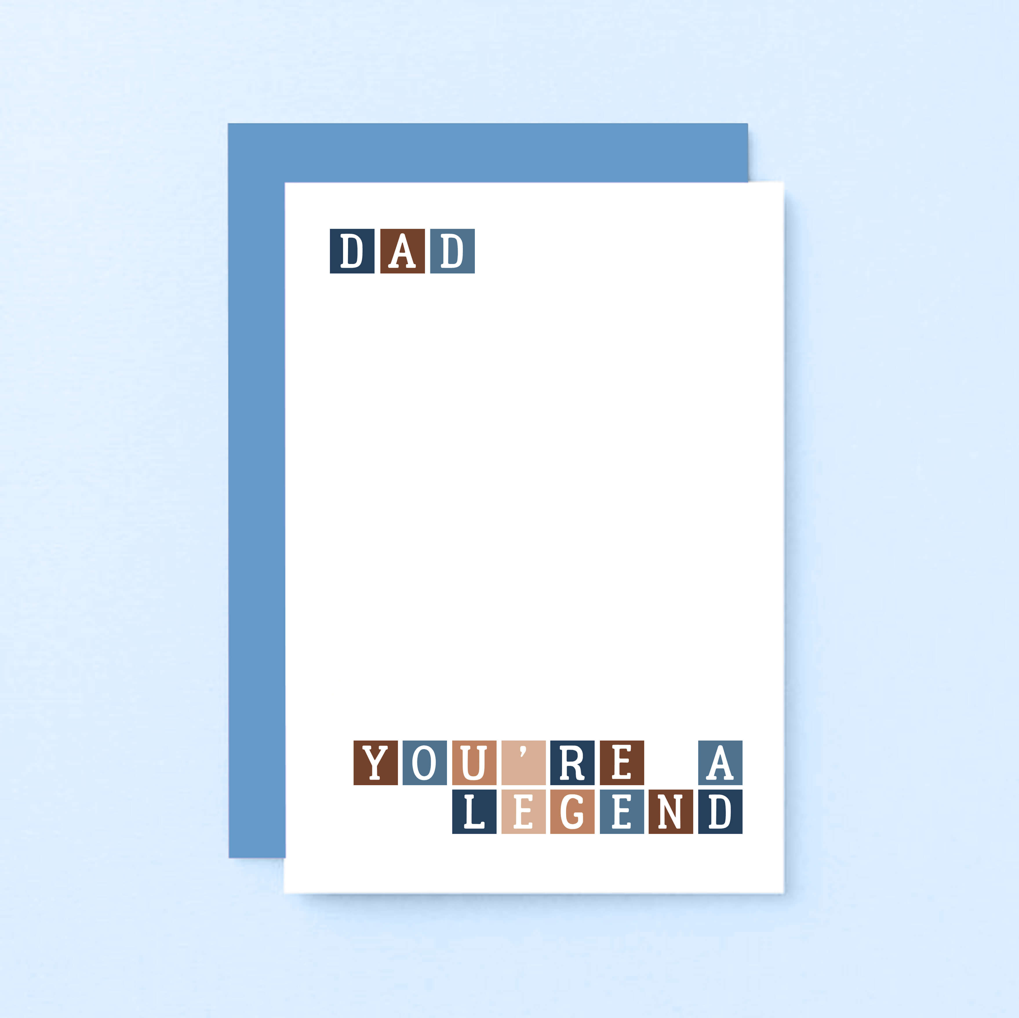 Dad Card by SixElevenCreations. Reads Dad you're a legend. Product Code SE0262A6