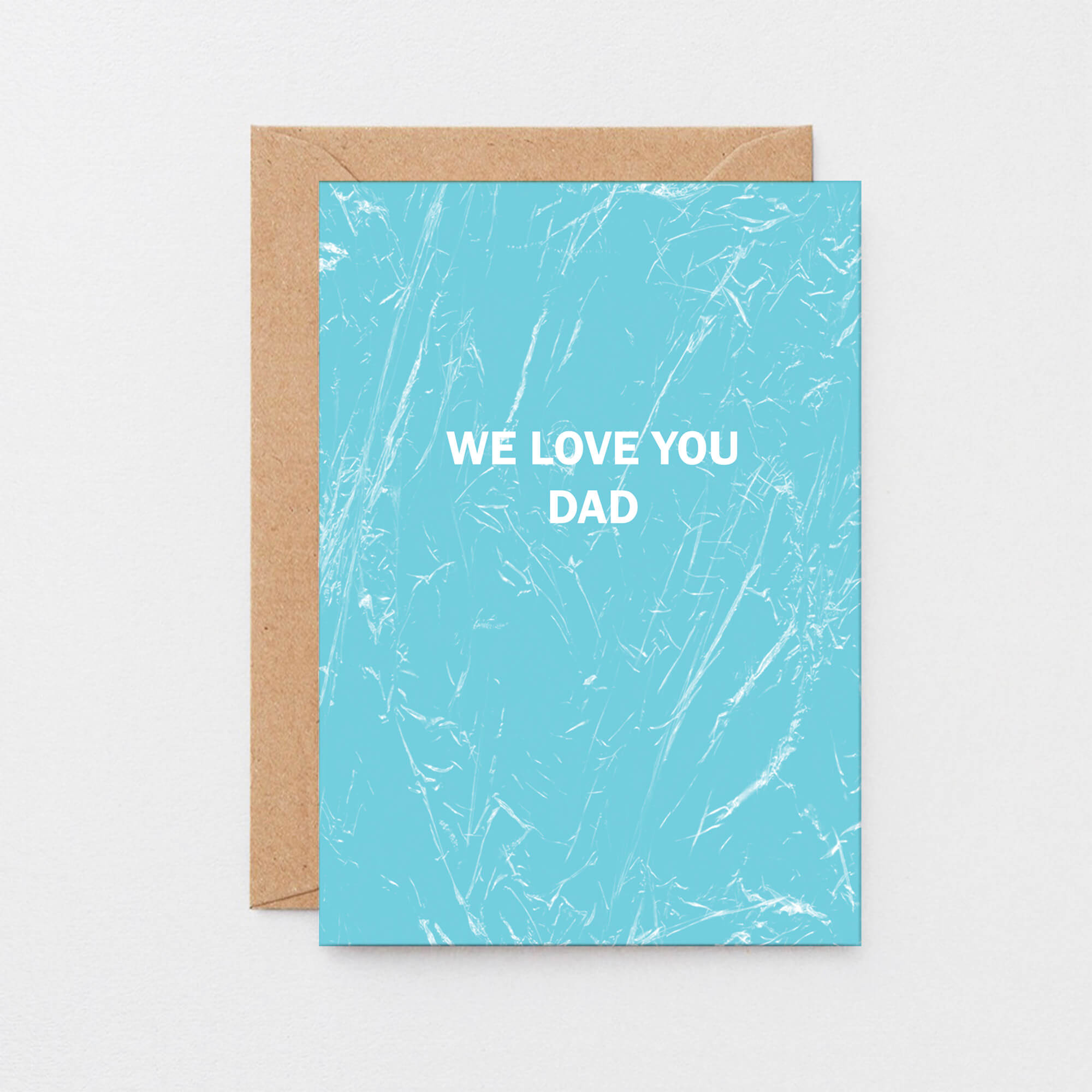 Dad Card by SixElevenCreations. Reads We love you Dad. Product Code SE3053A6