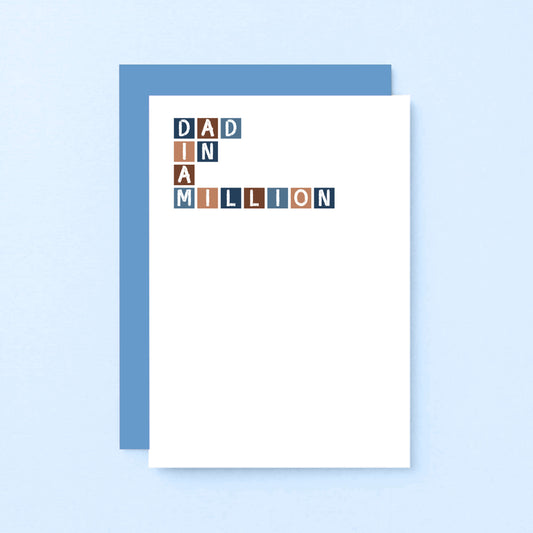 Dad In A Million Card by SixElevenCreations. Product Code SE0307A6