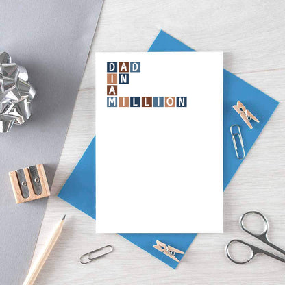 Dad In A Million Card by SixElevenCreations. Product Code SE0307A6
