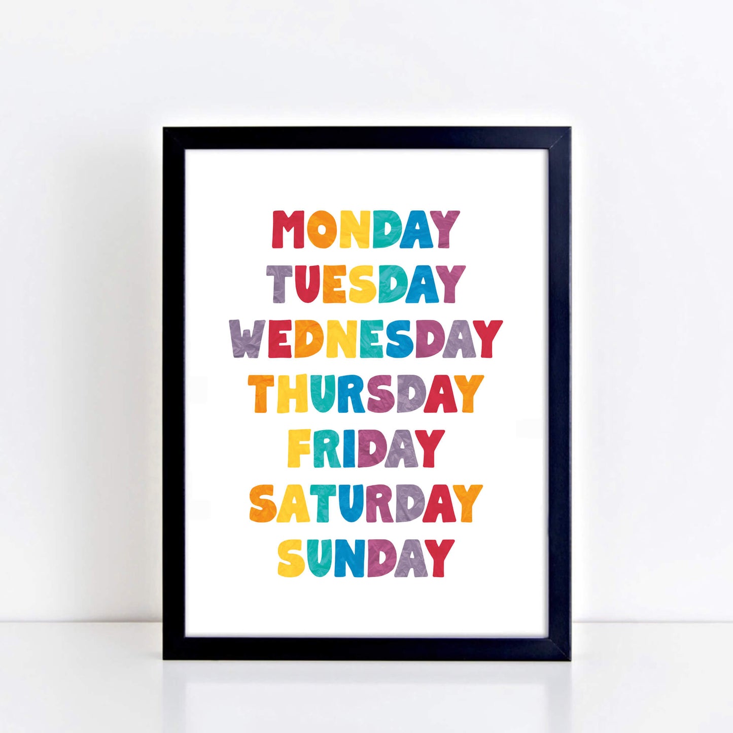 Days Of The Week Poster by SixElevenCreations. Product Code SEP0501