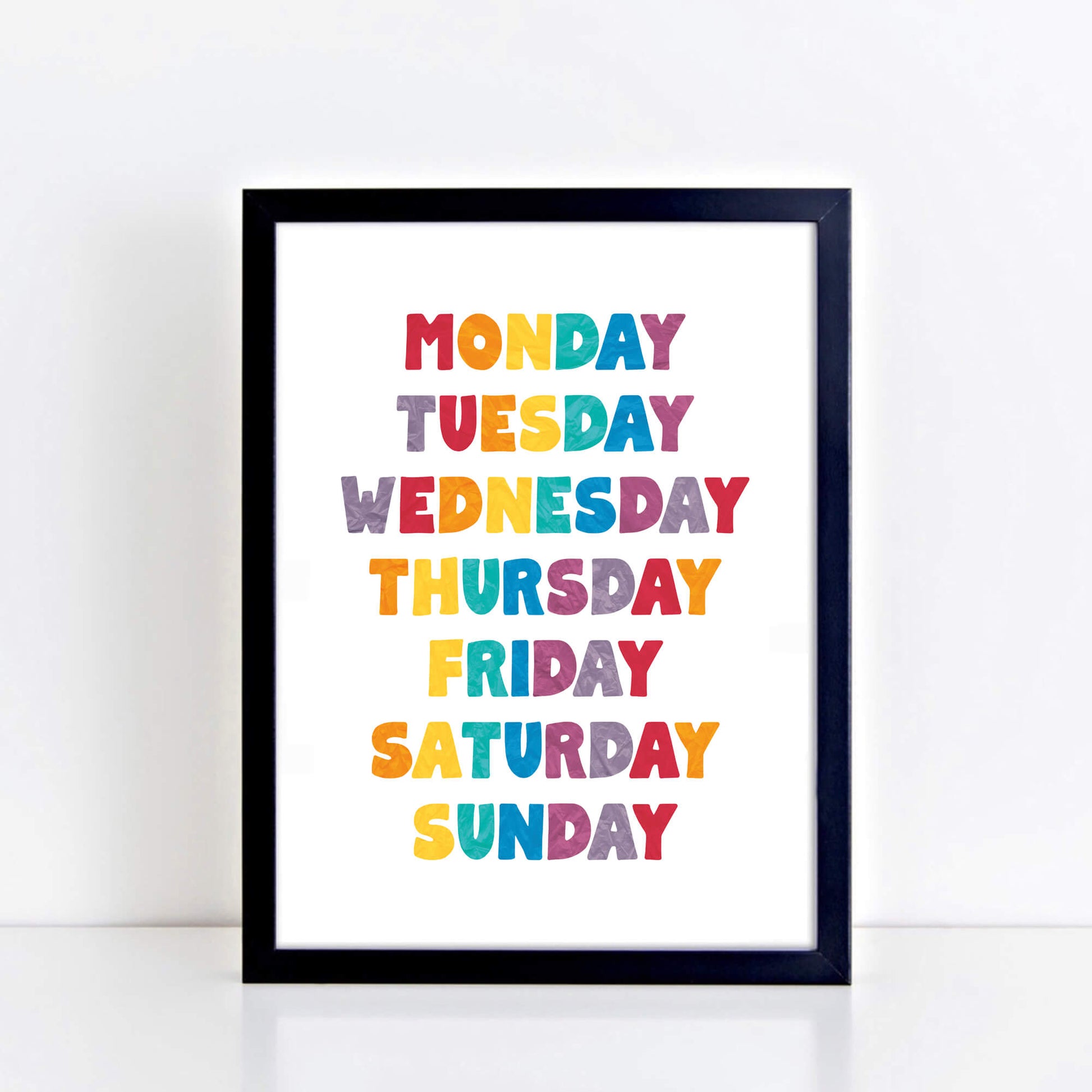 Days Of The Week Poster by SixElevenCreations. Product Code SEP0501