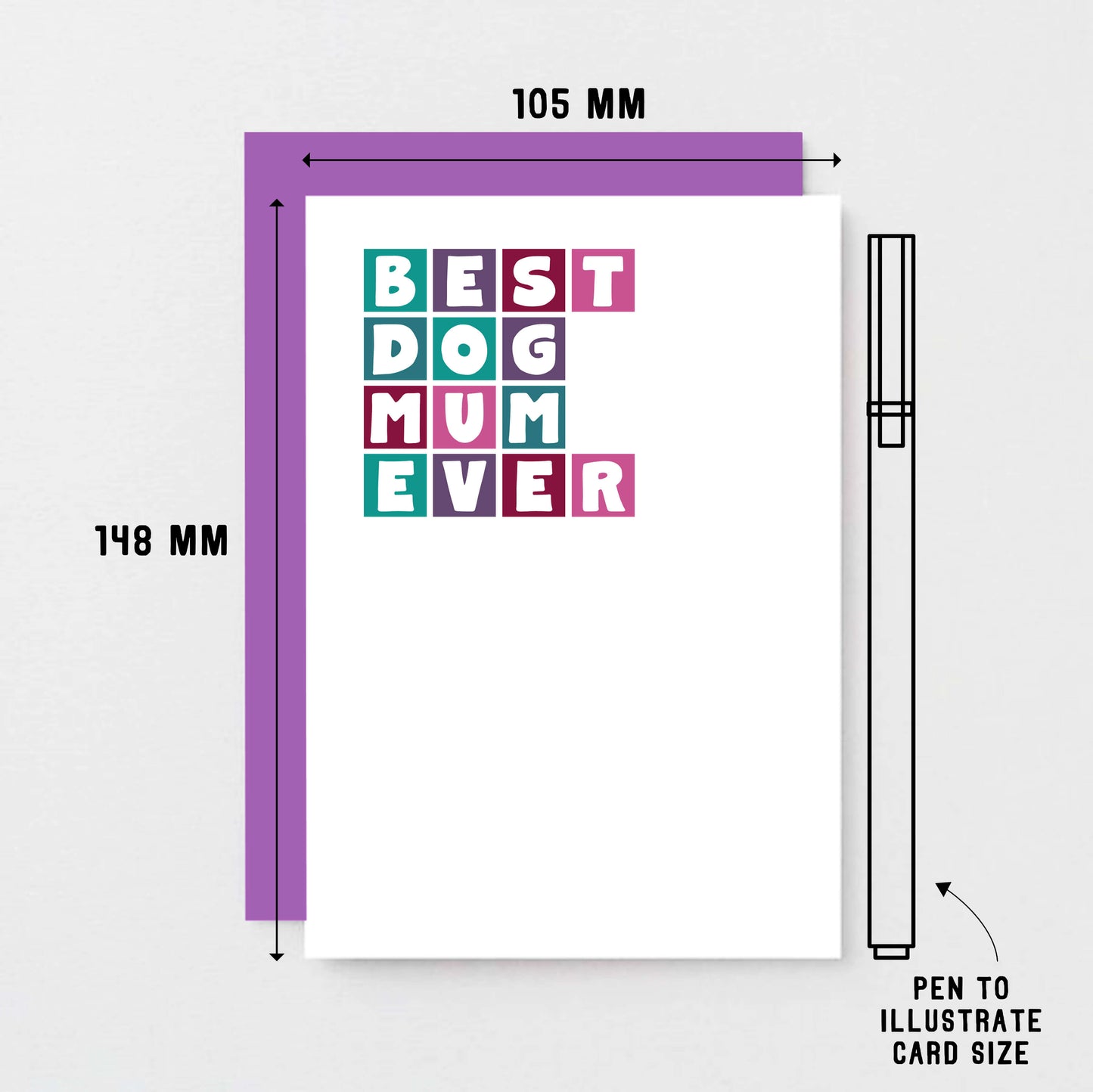 Best Dog Mum Ever Card by SixElevenCreations. Product Code SE0340A6