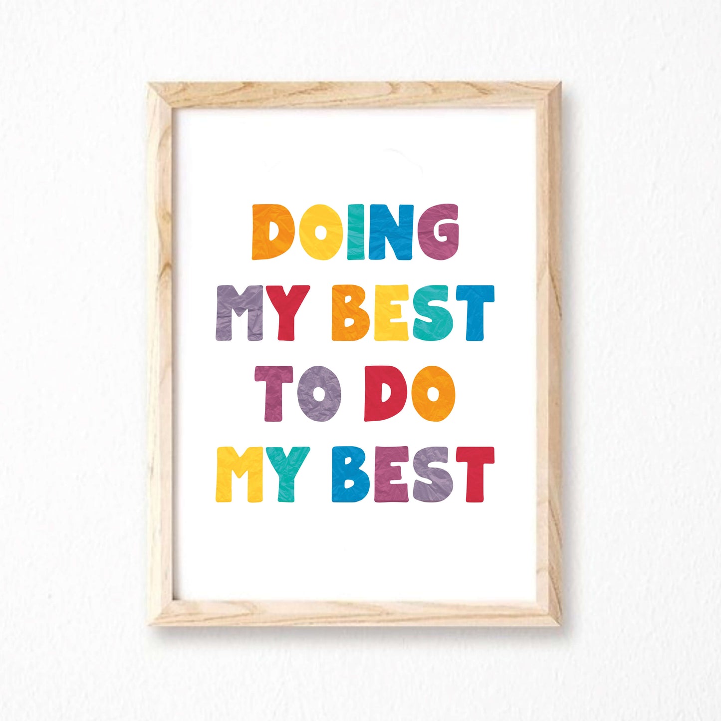 Typography Quote with the saying Doing My Best To Do My Best by SixElevenCreations. Product Code SEP0502