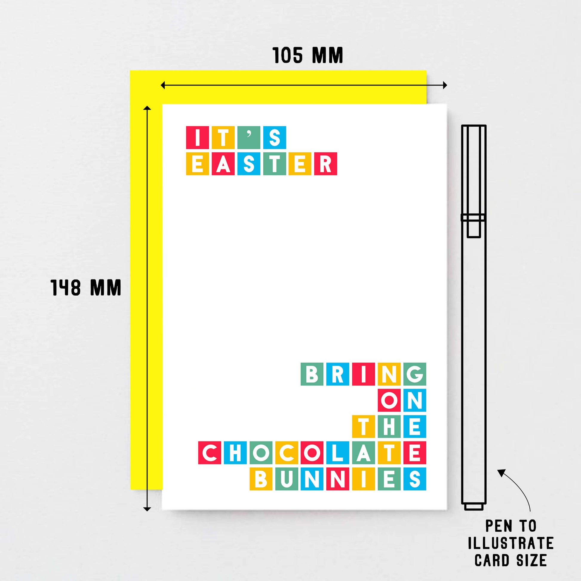 Easter Card by SixElevenCreations. Reads It's Easter. Bring on the chocolate bunnies. Product Code SEH0002A6