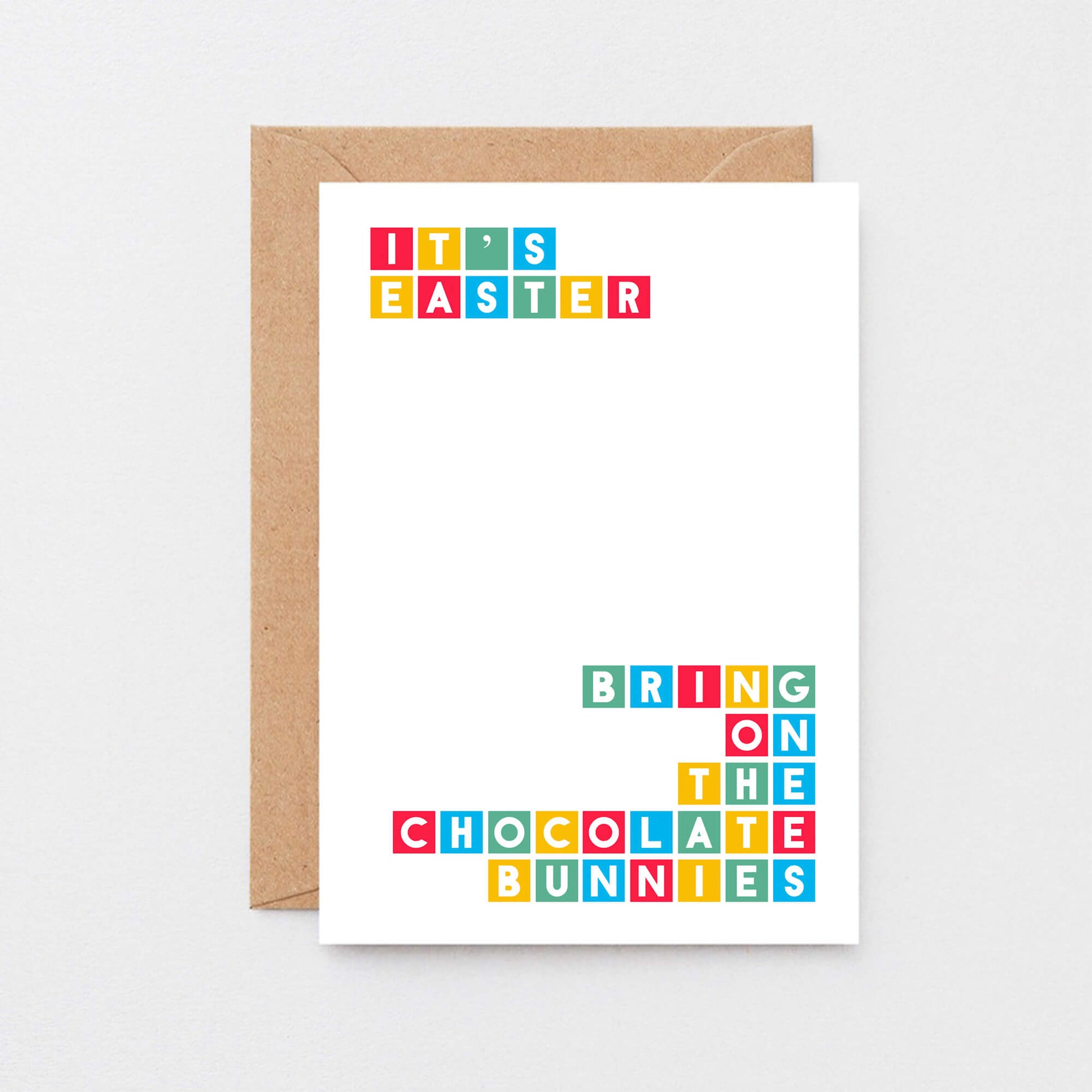 Easter Card by SixElevenCreations. Reads It's Easter. Bring on the chocolate bunnies. Product Code SEH0002A6