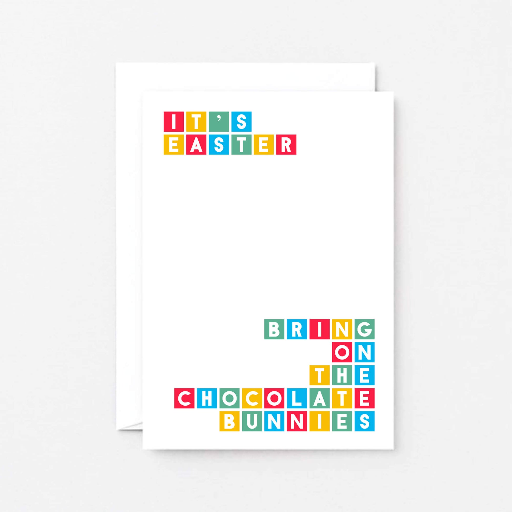 Easter Card by SixElevenCreations. Reads It's Easter. Bring on the chocolate bunnies. Product Code SEH0002A6