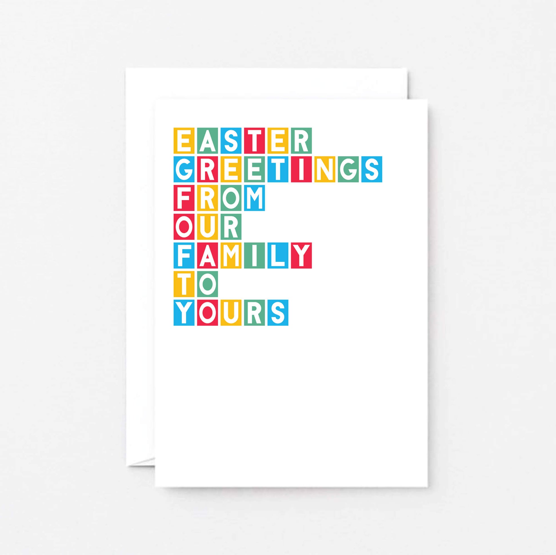 Easter Card by SixElevenCreations. Reads Easter greetings from our family to yours. Product Code SEH0007A6