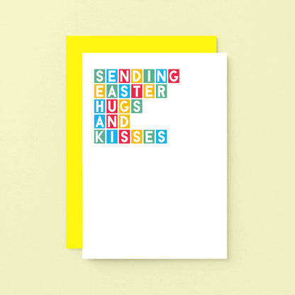 Easter Card by SixElevenCreations. Reads Sending Easter hugs and kisses. Product Code SEH0008A6