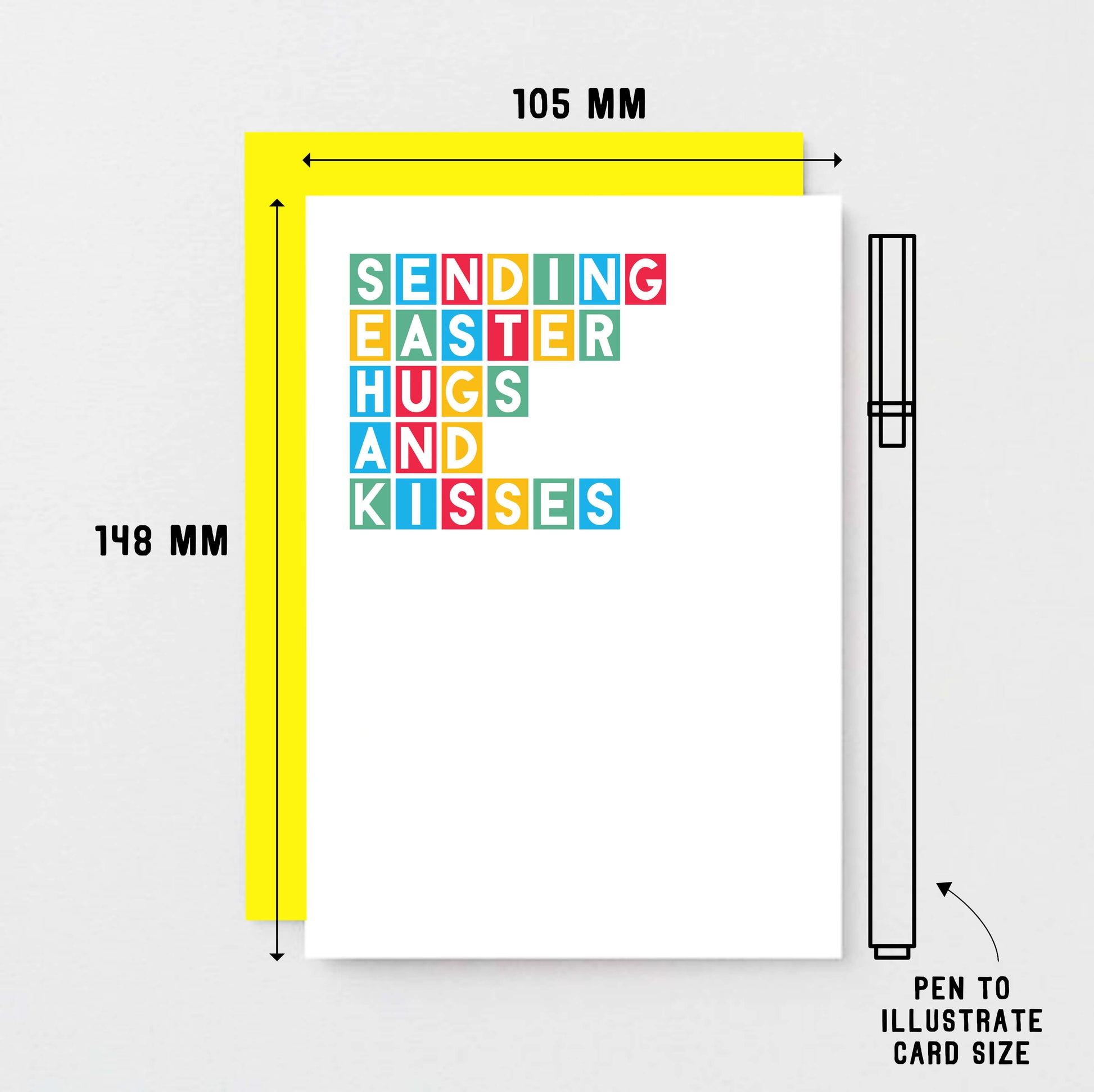 Easter Card by SixElevenCreations. Reads Sending Easter hugs and kisses. Product Code SEH0008A6