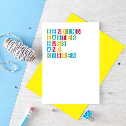 Easter Card by SixElevenCreations. Reads Sending Easter hugs and kisses. Product Code SEH0008A6