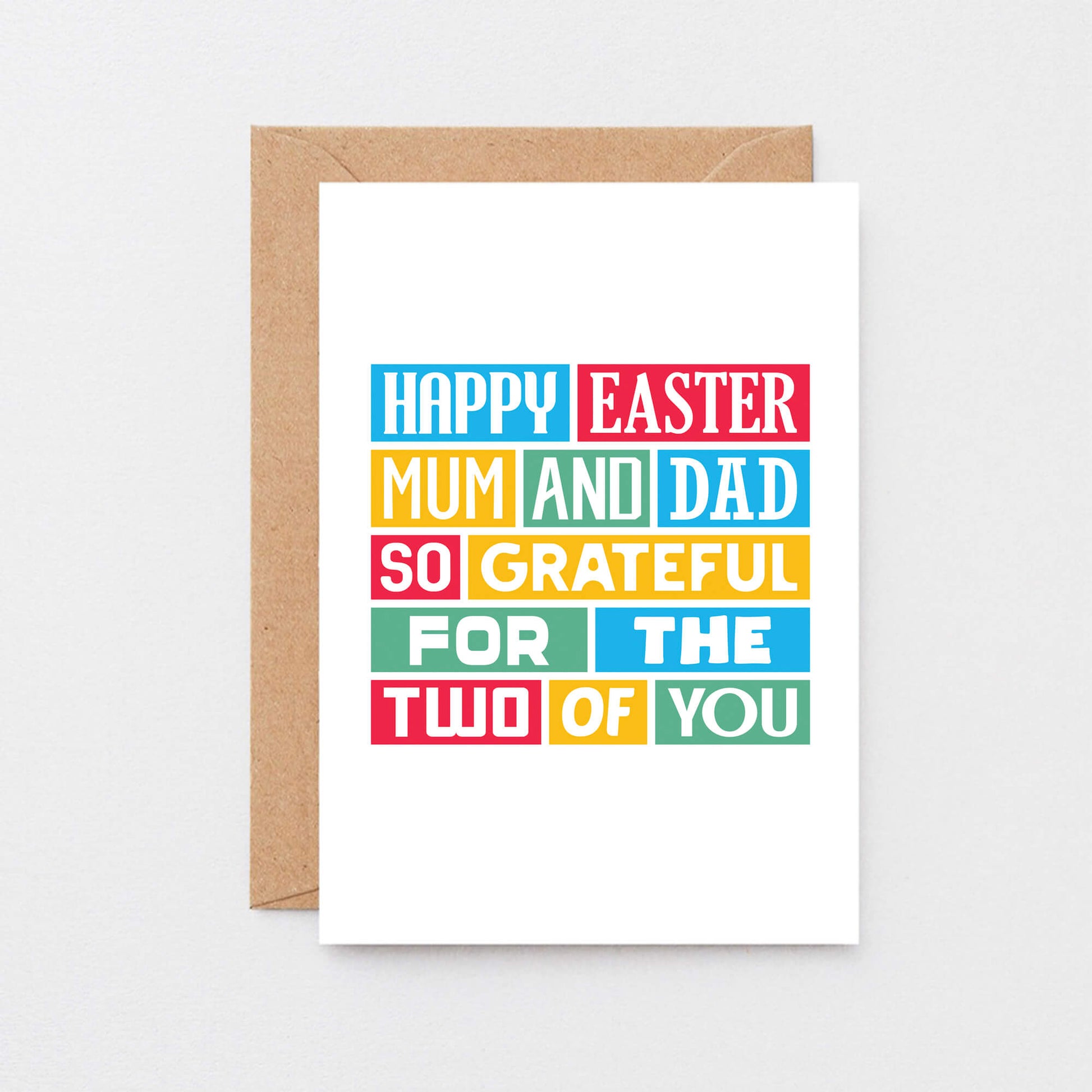 Easter Card For Parents by SixElevenCreations. Reads Happy Easter Mum and Dad. So grateful for the two of you. Product Code SEH0009A6