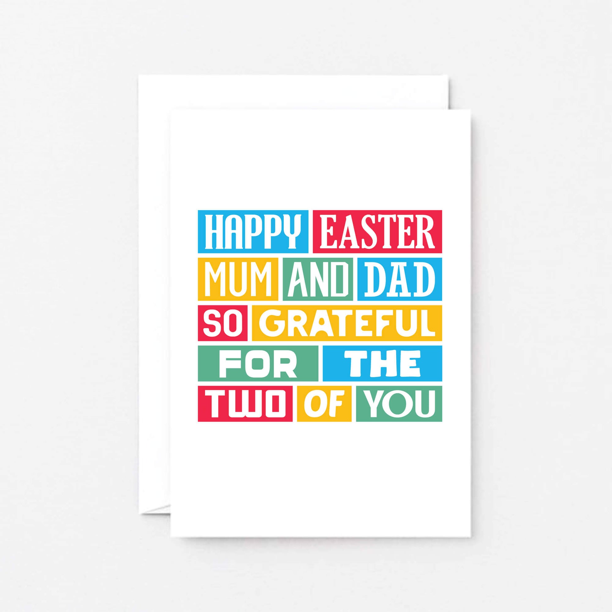 Easter Card For Parents by SixElevenCreations. Reads Happy Easter Mum and Dad. So grateful for the two of you. Product Code SEH0009A6