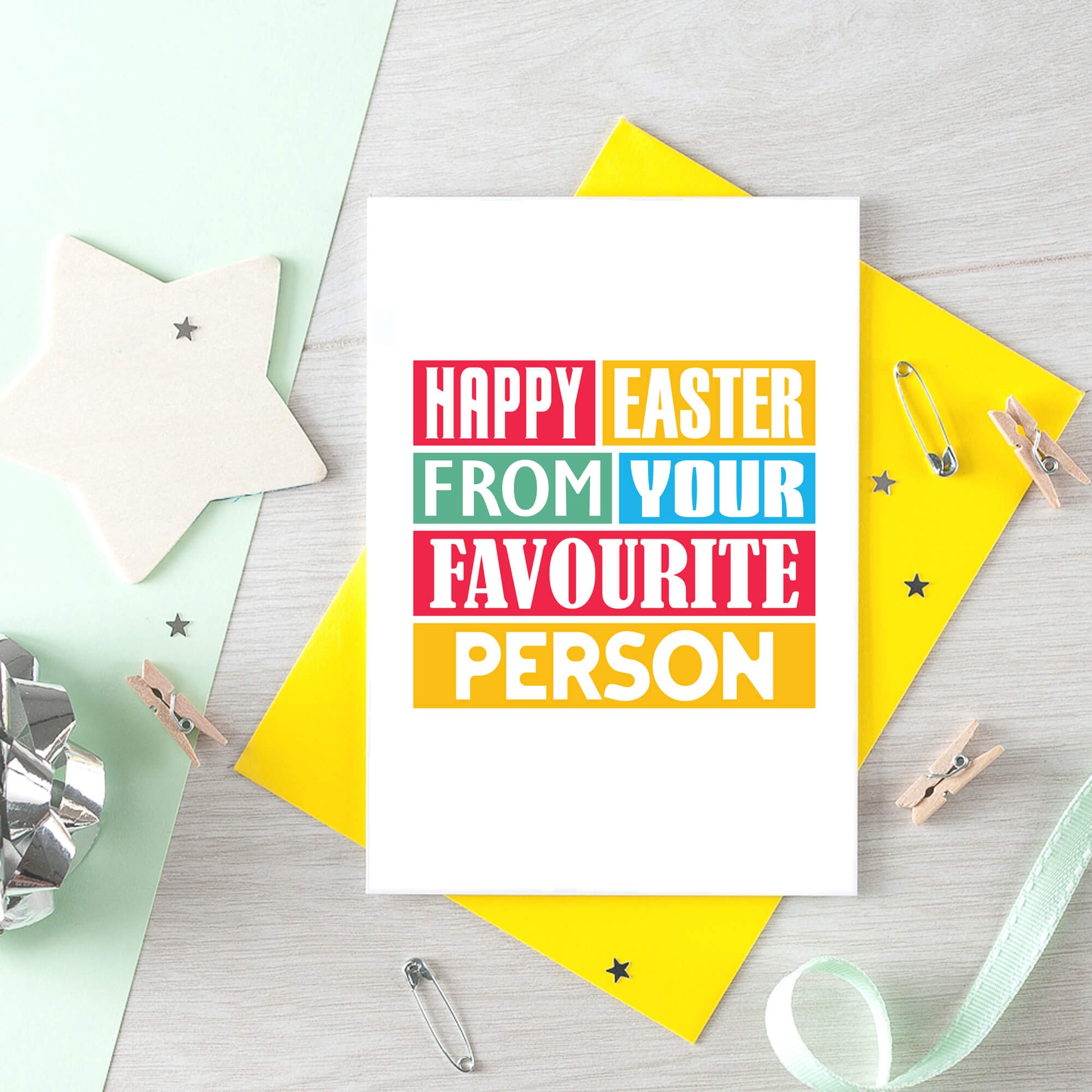Easter Card by SixElevenCreations. Reads Happy Easter from your favourite person. Product Code SEH0010A6