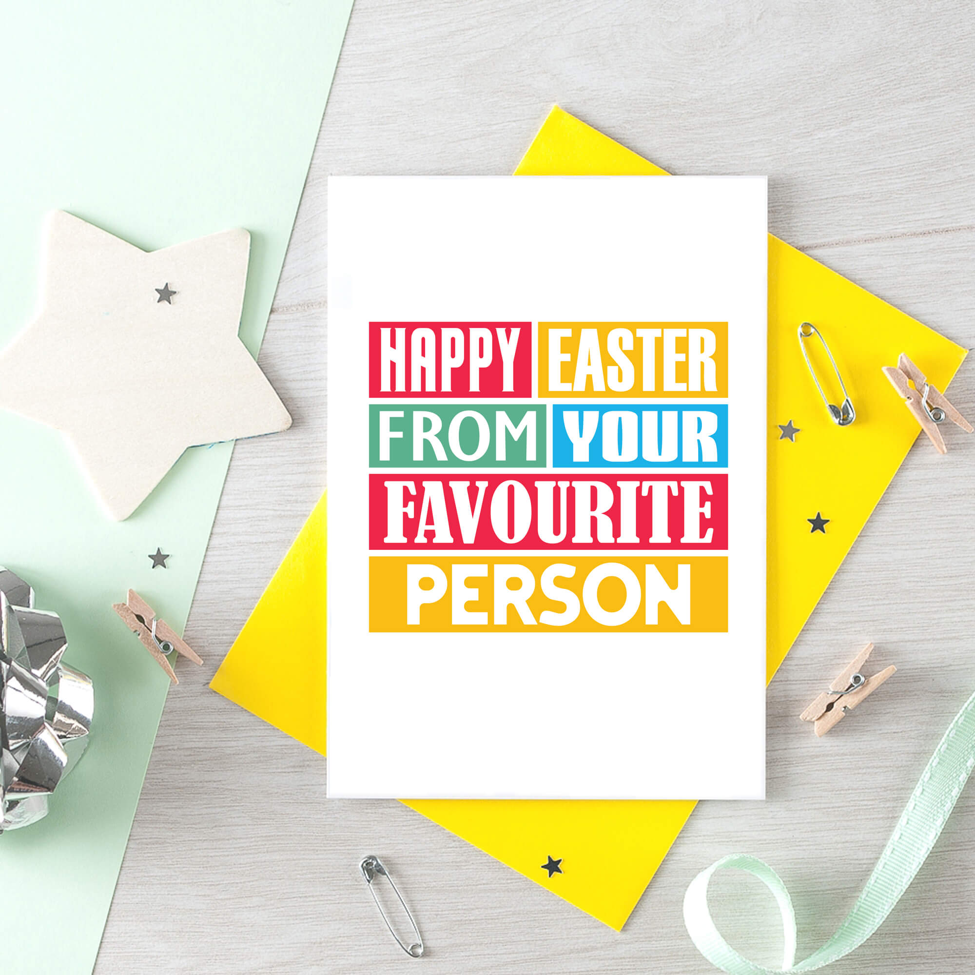 Easter Card by SixElevenCreations. Reads Happy Easter from your favourite person. Product Code SEH0010A6