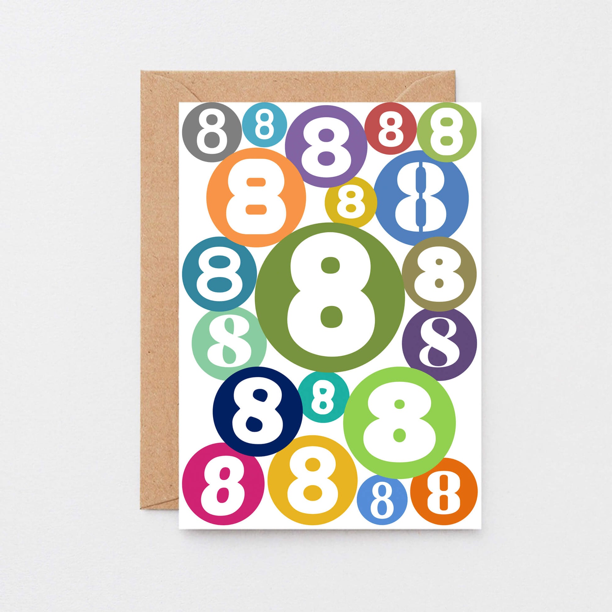8th Birthday Card by SixElevenCreations. Product Code SE2068A6