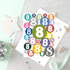 Big 8th Birthday Card by SixElevenCreations. Product Code SE2068A5