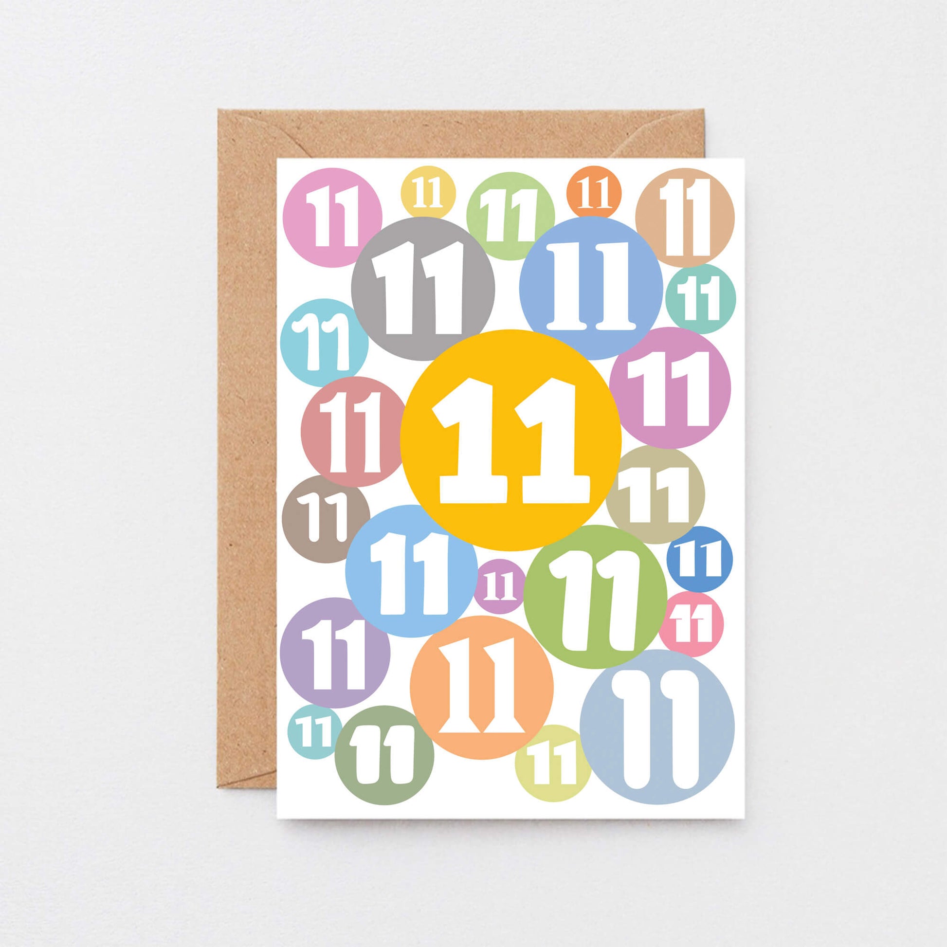 Big 11th Birthday Card by SixElevenCreations. Product Code SE2081A5