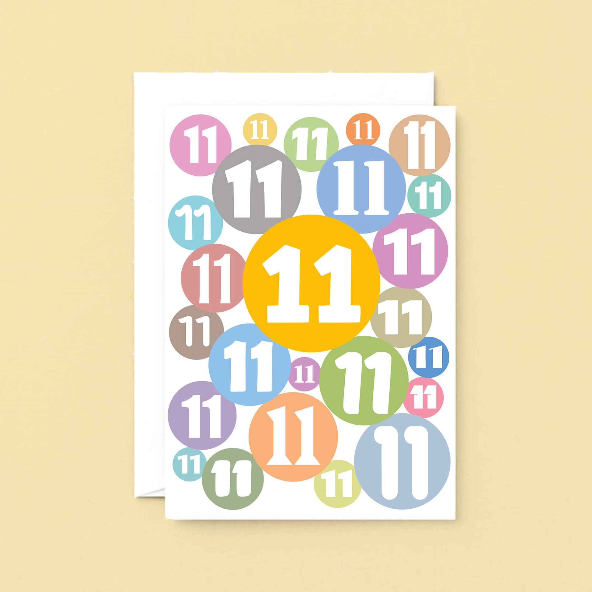 Big 11th Birthday Card by SixElevenCreations. Product Code SE2081A5