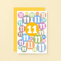 11th Birthday Card by SixElevenCreations. Product Code SE2081A6