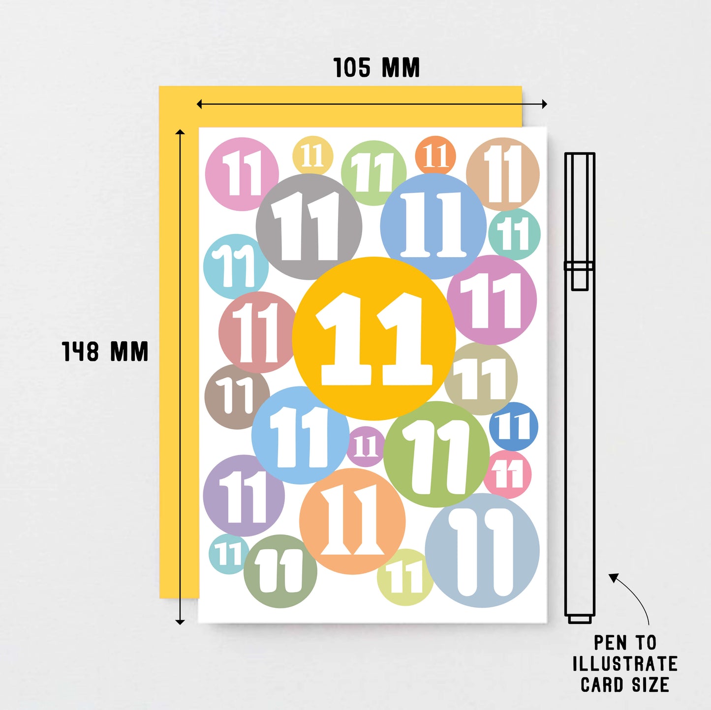 11th Birthday Card by SixElevenCreations. Product Code SE2081A6
