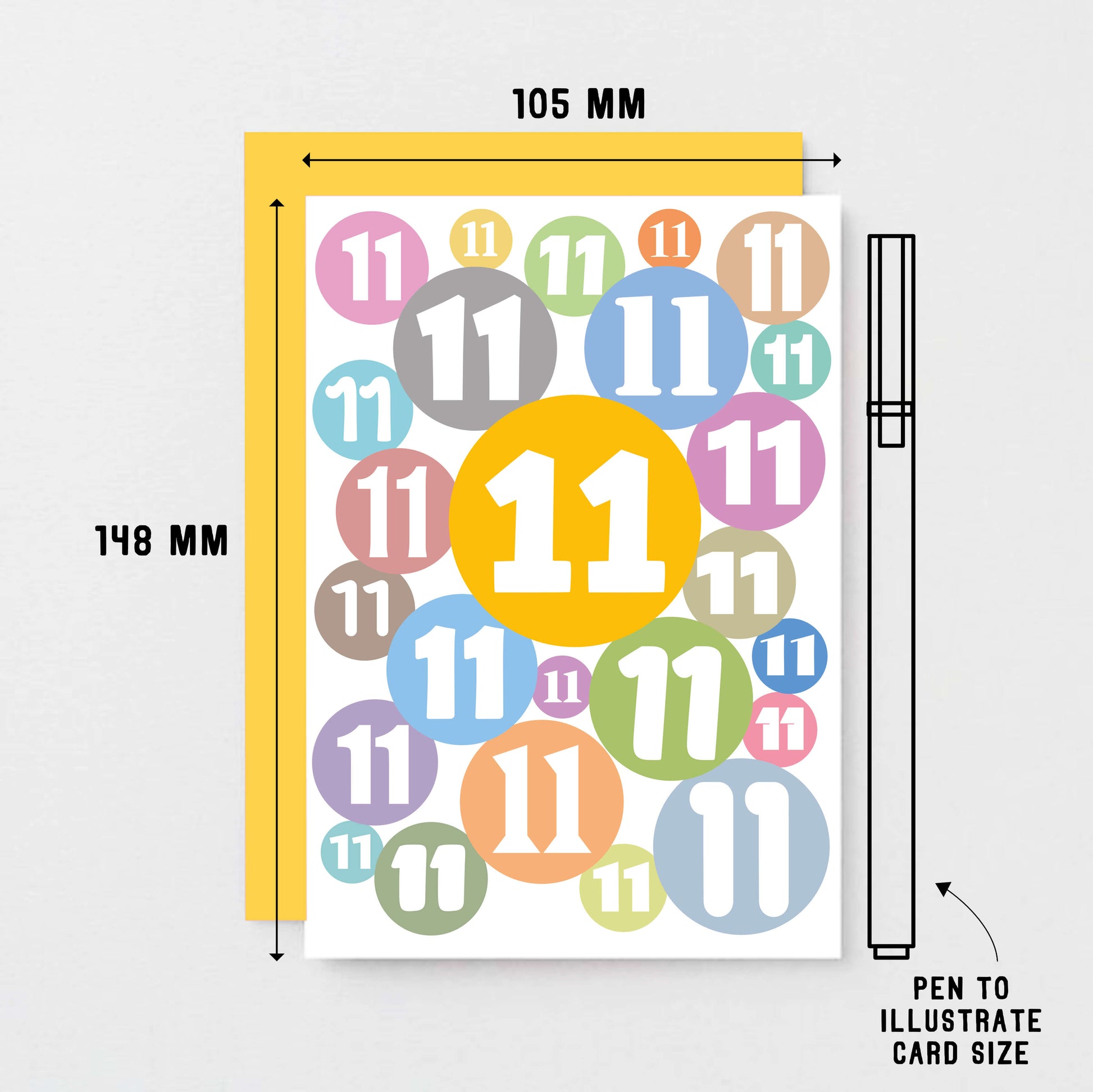 11th Birthday Card by SixElevenCreations. Product Code SE2081A6