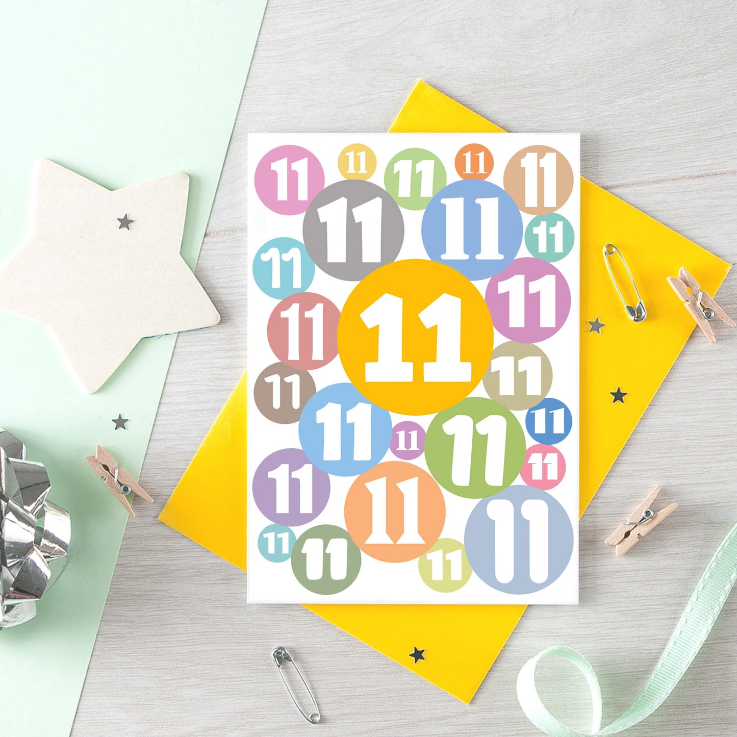 11th Birthday Card by SixElevenCreations. Product Code SE2081A6