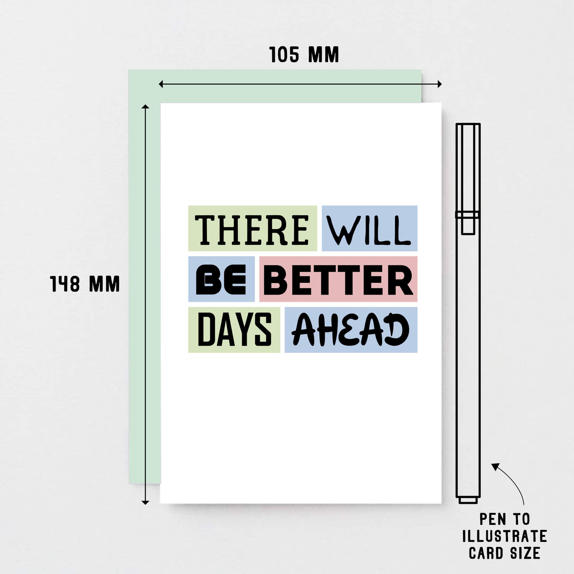 Thinking Of You Card by SixElevenCreations. Reads There will be better days ahead. Product Code SE0171A6