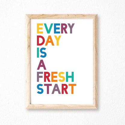 Every Day Is A Fresh Start Poster by SixElevenCreations. Product Code SEP0210