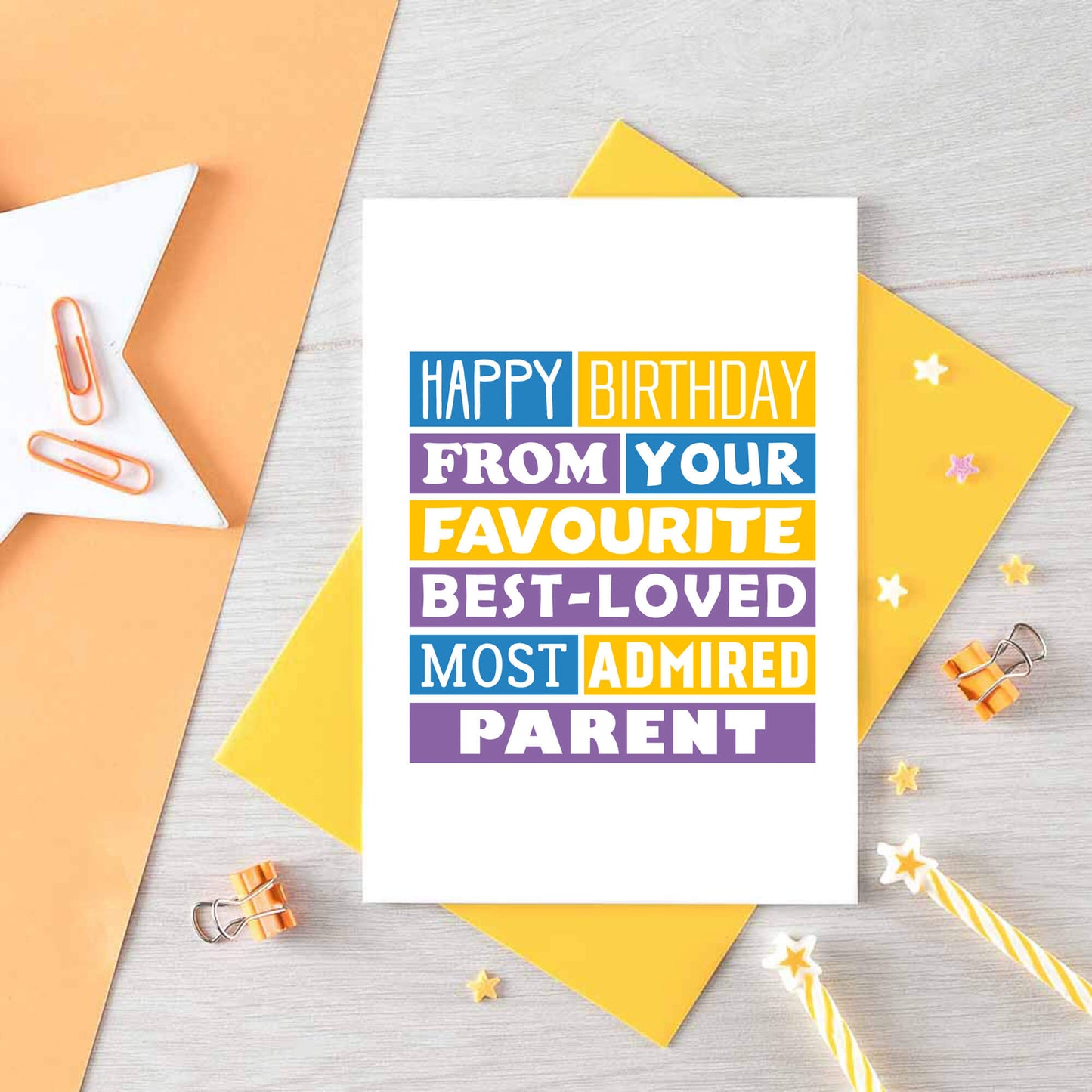 Son Birthday Card by SixElevenCreations. Reads Happy birthday from your favourite best-loved most admired parent. Product Code SE0194A6