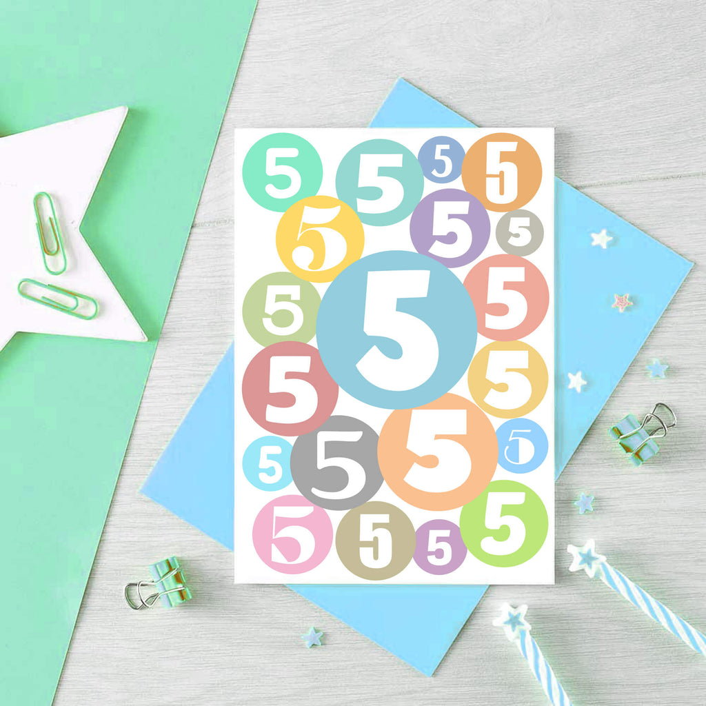 5th Birthday Card by SixElevenCreations. Product Code SE2065A6